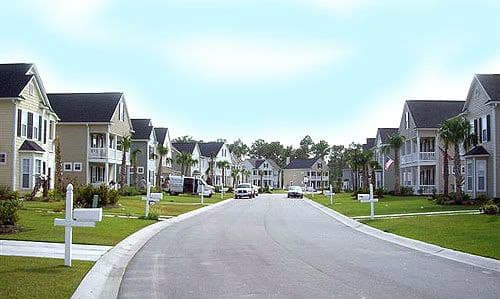 Belle Grove neighborhood street view — Goal Line Mowing lawn care in Myrtle Beach SC