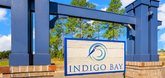 Indigo Bay gated community entrance sign — Goal Line Mowing lawn care in Myrtle Beach SC