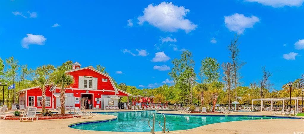 The Farm community pool area — Goal Line Mowing lawn care in Myrtle Beach SC